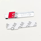 3D Metal Logo Sline Emblem Car Fender Side Sticker Front Grill Badge For Audi A3 A4 A5 A6 A7 S3 S4 S5 S6 TT S Line Accessories