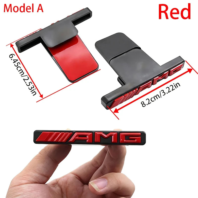 For Mercedes Benz W203 W204 W205 W210 w211 W124 W169 W176 W177 W202 ABS 3D AMG Logo Emblem Car Front Grille Badge accessories