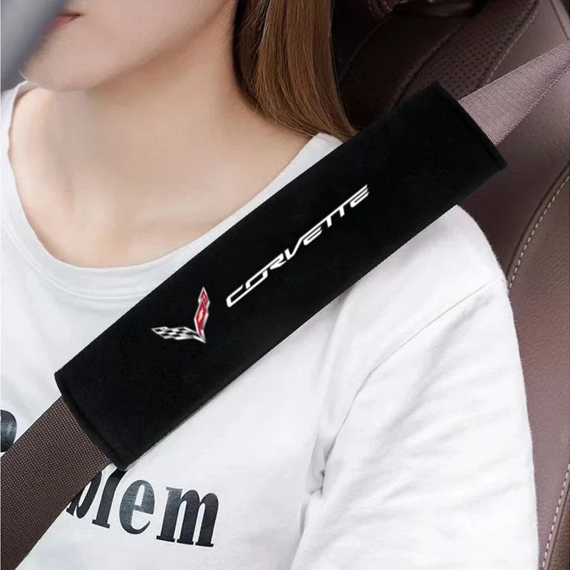 Car Seatbelt Shoulder Pad Cover Carbon Fiber Seat Belt Protector for Corvette C1 C2 C3 C4 C5 C5 C6 C7 C6-R C8