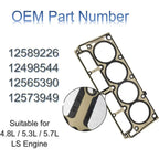 12589226 12498544 12565390 12573949 98544 Cylinder Head Gaskets Set 12589226 1Set For Chevy GMC LS1/LS6 MLS 4.8L 5.3L 5.7L