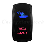 Waterproof 5 Pins SPST On/Off Rocker Switch Blue & Red Led 20A/12V 10A/24V Toggle Switch GPS for Cars,Trucks, RVs, Boats