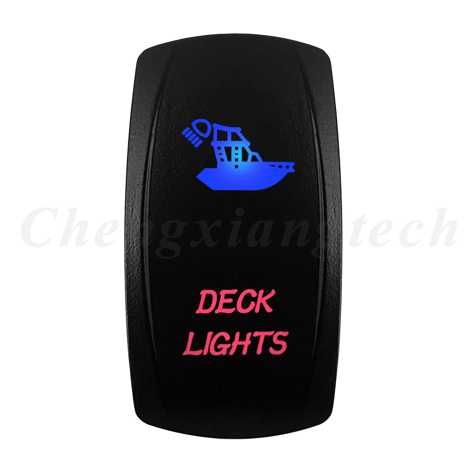 Waterproof 5 Pins SPST On/Off Rocker Switch Blue & Red Led 20A/12V 10A/24V Toggle Switch GPS for Cars,Trucks, RVs, Boats