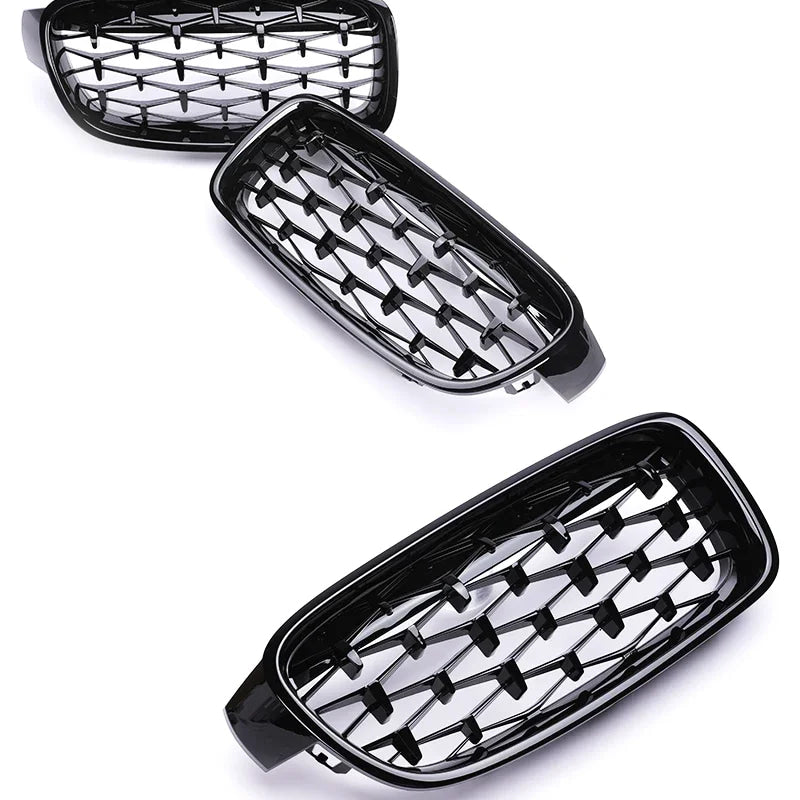 Kidney Front Racing Grille Chrome Black Silver Points Diamond Style Grill For BMW 3 Series F30 F31 2012-2019 320i 328i 330i 340i