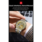 POEDAGAR Top Luxury Man Wristwatch Luminous Hollow Tourbillon Stainless Steel Men Clock Mechanical Automatic Men's Watches Reloj