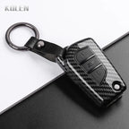 For Toyota Camry RAV4 Forturner Hilux Auris Corolla Avensis Verso Yaris Aygo Scion TC ABS Carbon Fiber Style Car Key Case Cover
