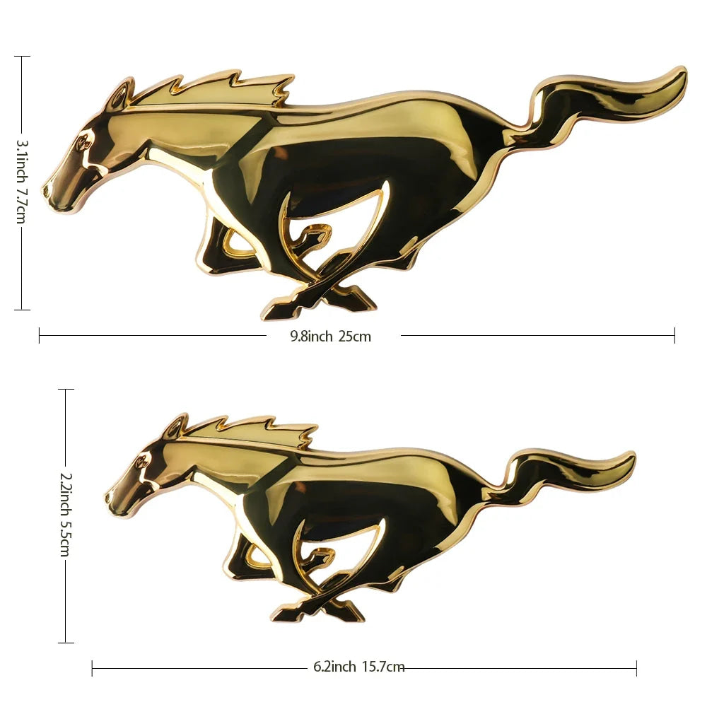 3D Metal Car Front Grille Emblem Logo Rear Trunk Badge Sticker For Ford Mustang Fiesta Focus Ranger Smax Kuga Mondeo Accessories