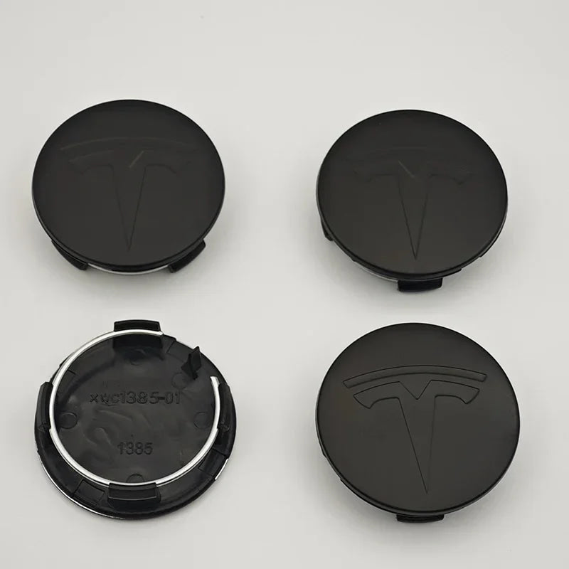 4Pcs 56mm ABS Tesla Wheel Center Hub Cap Emblem Logo Car Rims Cover Hubcap For Tesla Model 3 Y X S Original Badge Accessories