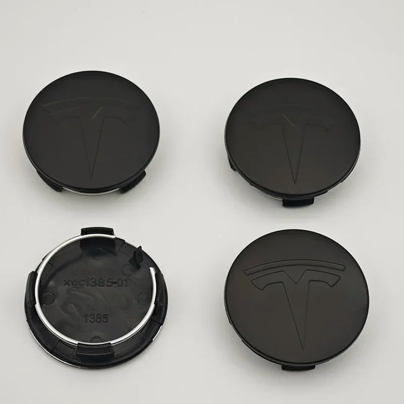 4Pcs 56mm ABS Tesla Wheel Center Hub Cap Emblem Logo Car Rims Cover Hubcap For Tesla Model 3 Y X S Original Badge Accessories