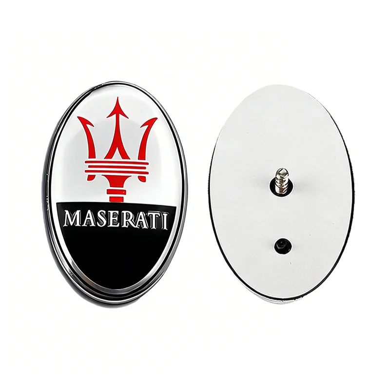 Car Front Hood Emblem Badge for Maserati Granturismo Ghibli Quattroporte Levante Granlusso Coupe Exterior Replacement Part