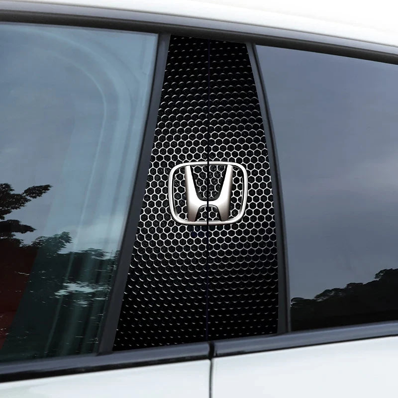 Car Stickers B-Pillar Center Column Decoration Cover Decals Auto Accessorie For Honda Civic FIT CRV Accord Jazz HRV Insight CRZ