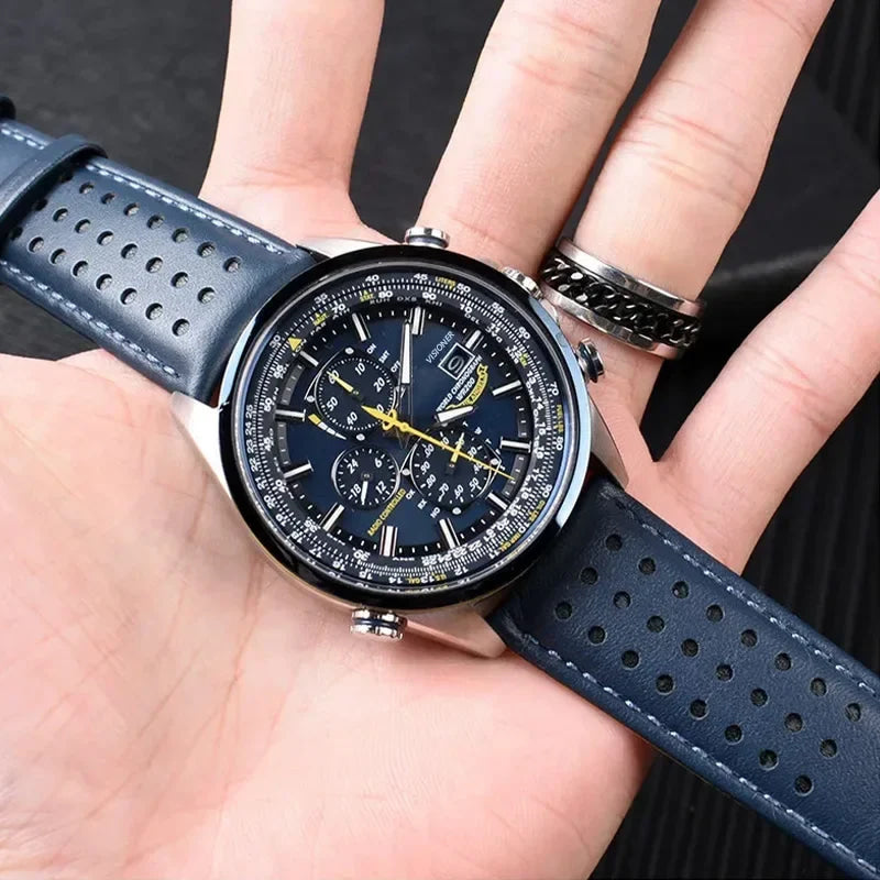 2026 High Quality Men's Quartz Watch Luxury Trend Luminous Multi-Function Chrono Stainless Automatic Watch Birthday Gifts