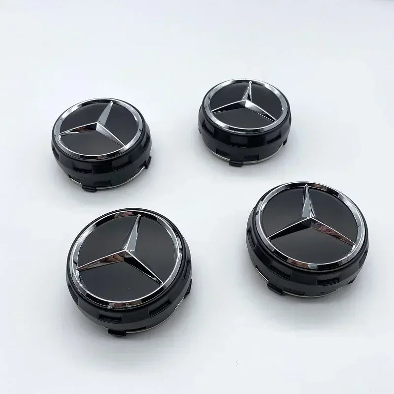 QQQ 4PCS KKK 75mm NEW Car Wheel Center Hub Caps Cover for Mercedes Benz B/C/E/S Class A Class C200L GLC GLK CLA W166 W163 W221