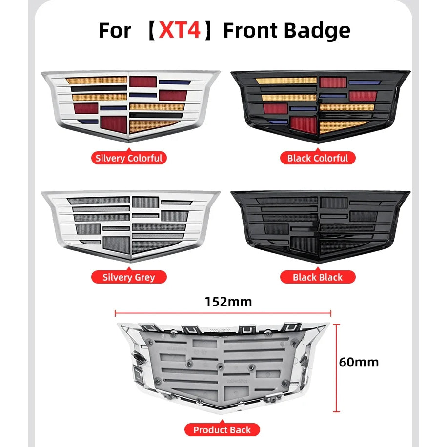 ABS Car Front Grille Rear Trunk Logo Emblem Sticker For Cadillac CT4 CT5 CT6 XT4 XT5 XT6 ATS XTS Replacement Badge Decoration