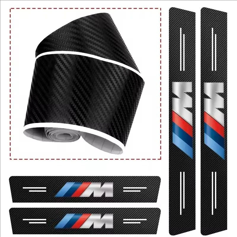 1/4/5Pcs Carbon Fiber Door Sill Anti Scuff Plate Sticker For BMW M2 M3 M4 M5 G06 G07 G14 G15 G16 G42 G80 F20 F21 F82 F83