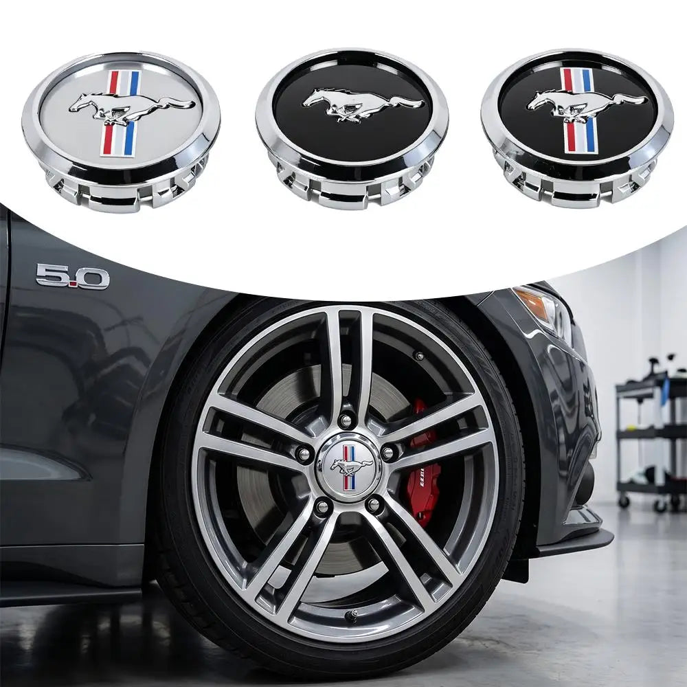 4Pcs 68mm For Ford Mustang Focus Fiesta Mondeo Kuga Ranger Shelby Car Styling Wheel Center Hub Caps Badge Hubcaps Accessories