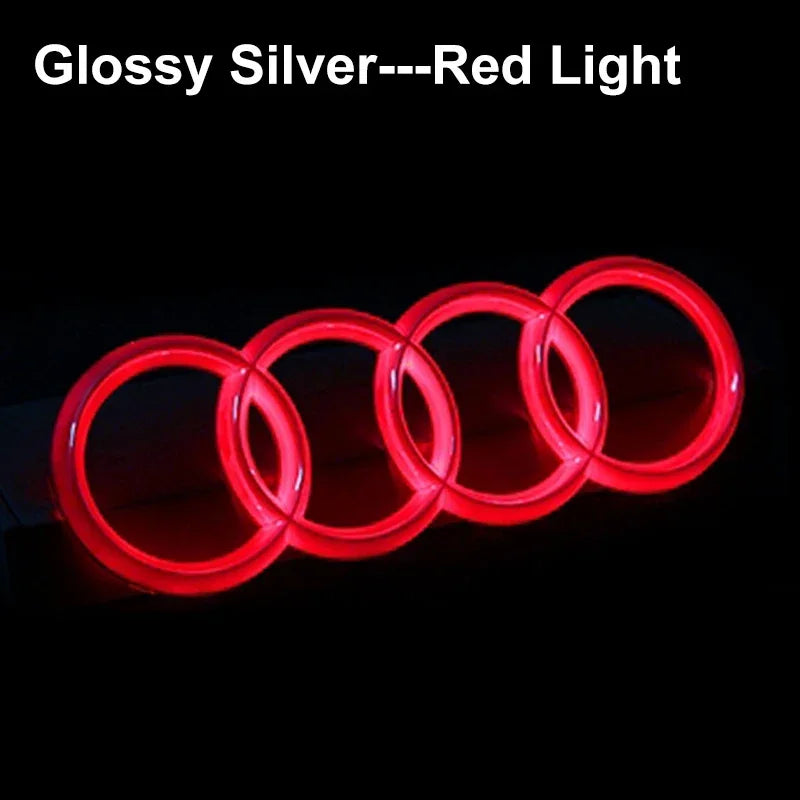 for Audi LED Logo Light Car Front Grille Badge Emblem Sticker A3 A4 A5 A6 Q5 RS5 A4L Q3 A8 Decals Auto Exterior Decoration