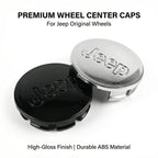 4Pcs/set Anti-Rust Snap-On Wheel Center Hub Caps Center Covers for Jeep Renegade Compass Wrangler JK Patriot Grand Cherokee SRT
