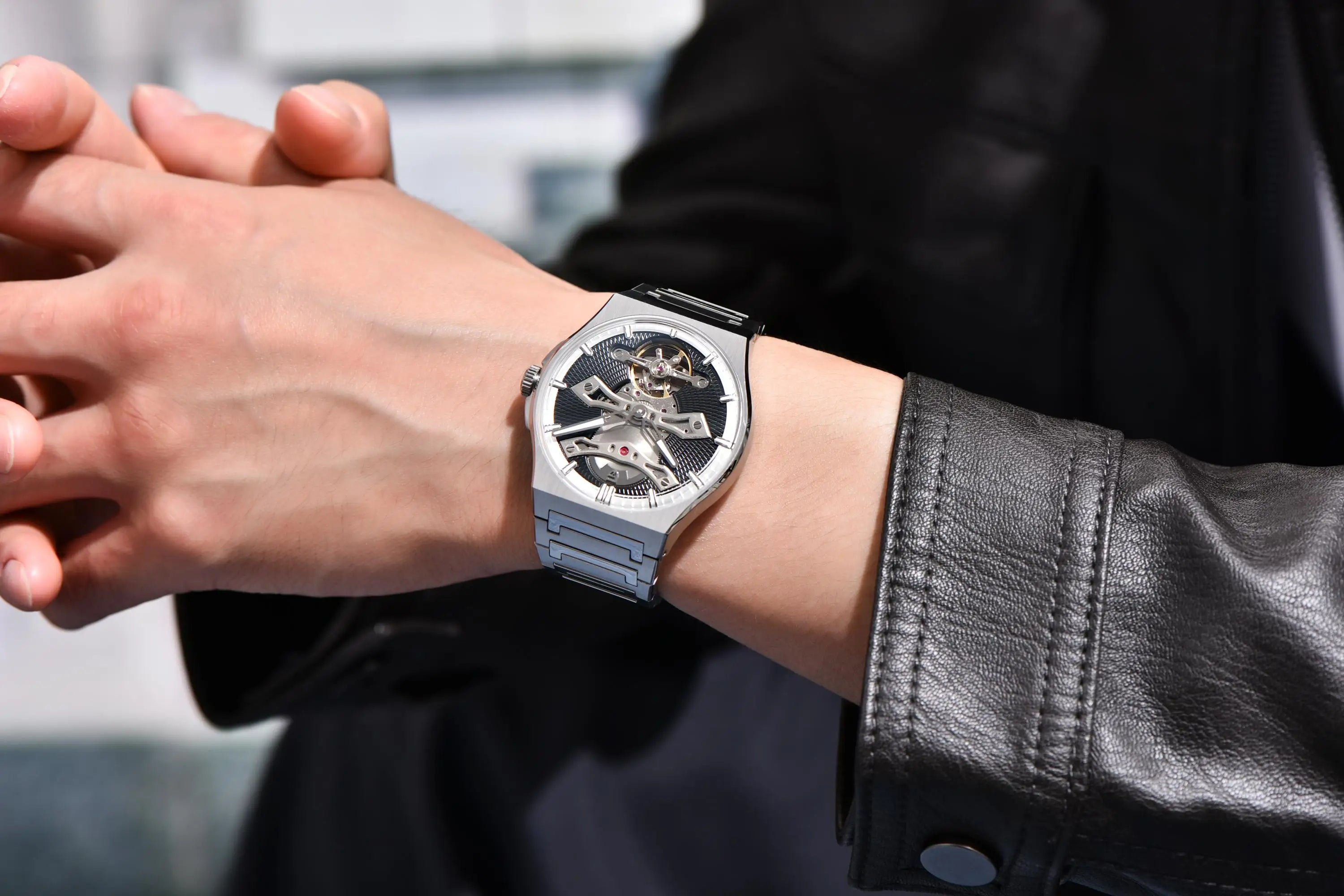 PAGANI DESIGN New 42MM Hollow Tourbillon Luxury Men Mechanical Watch Sapphire Glass Automatic Watches For Men Relojes hombres