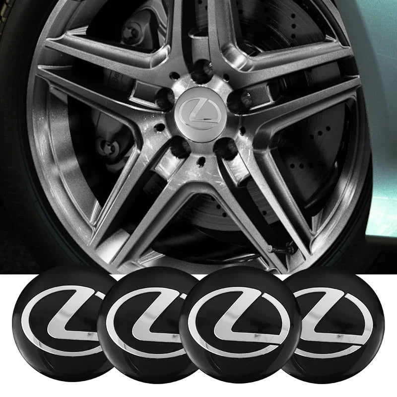 4pcs 56mm Car Wheel Center Hub Cap Stickers Styling For Lexus Fsport RX330 IS250 Ct200h ES300h RX350 IS300h NX300h RX400h ES350