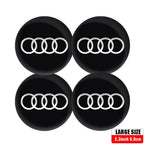 56/60/65MM Car Wheel Hub Caps Auto Emblem Tyre Center Covers Accessories For Audi A1 A2 A3 A4 A5 A6 A7 A8 Quyttro Sline RS Q2 Q3