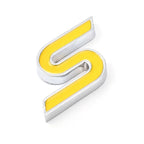 3D Metal S Logo Front Grille Emblem Badge Car Rear Trunk Stickers For Ford Focus Fiesta Escape Ecosport Kuga Mondeo Accessories