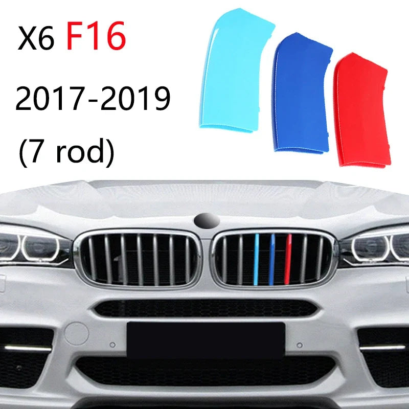 ABS Car Grille Trim Strip For BMW X1 X2 X3 X4 X5 X6 X7 E84 F48 F49 F39 E83 F25 G01 F26 G02 E70 F15 E53 G05 E71 E72 F16 G06 G07