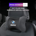 For BMW X1 X2 X3 X4 X5 X6 X7 E28 E60 E90 F20 E46 E39 E36 E92 E91 E34 E53 Key Chian Car Seat Headrest Auto Logo Neck Pillow