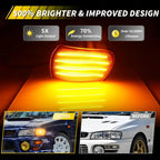 2X Front Corner Side Marker Light Parking Light Turn Signal Light LED For 1995 1996 1997 1998 1999 2000 2001 Subaru Impreza WRX