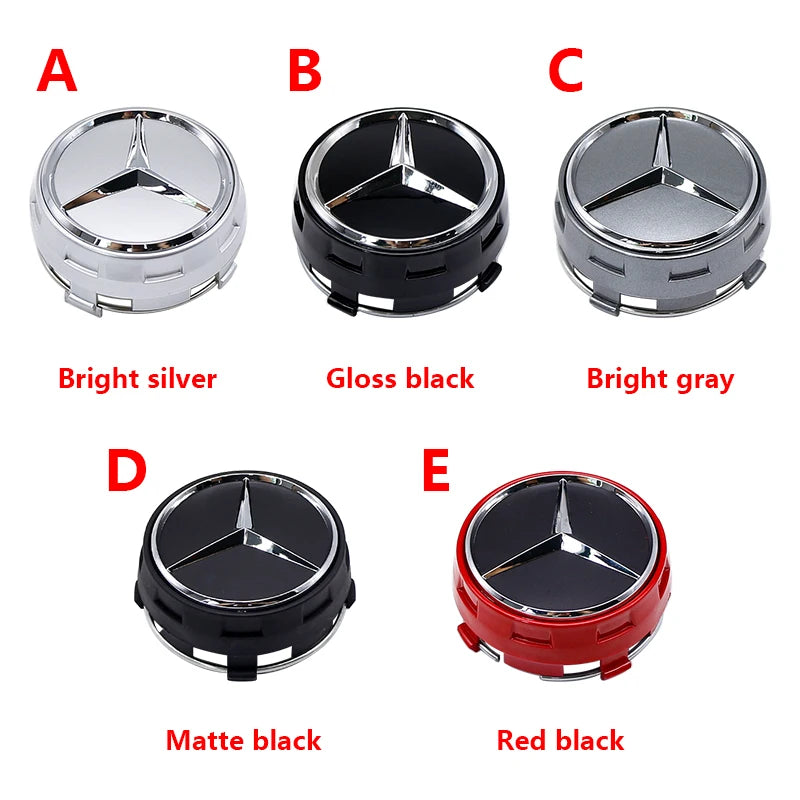Car Wheel Center Hub Caps 75mm ABS Replacement For Mercedes AMG G Class G63 G500 Modified Styling Accessories Part A0004000900