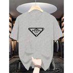 The latest 100% classic printed loose-fitting short-sleeved shirt is a high-quality top suitable for both men and women.