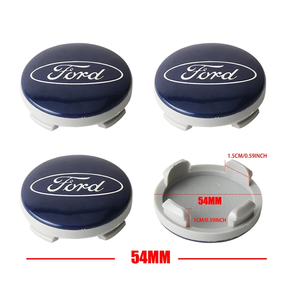 4pcs 54mm Car Styling Wheel Hub Cap Cover Tire Center Hubcaps Auto Accessories For Ford Focus Kuga Mk3 Mondeo Max Fusion Mustang
