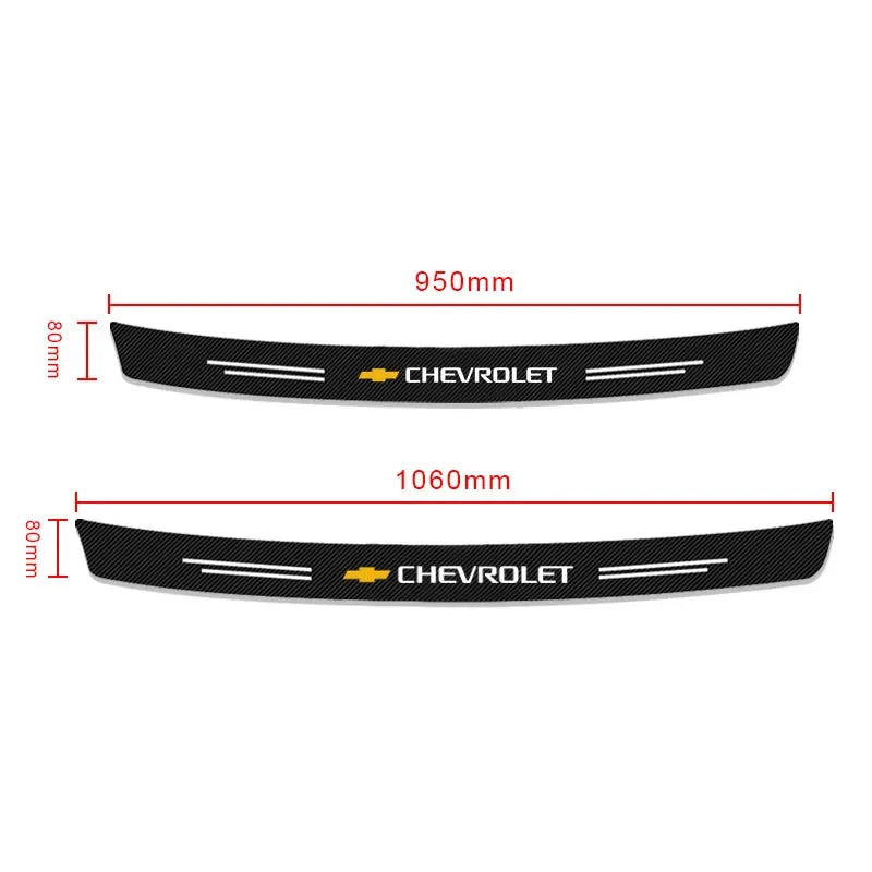 Carbon Fiber Car Rear Bumper Trunk Guard Protected Sticker for Chevrolet Malibu Captiva Cavalier Onix Aveo Silverado Chevy Tahoe
