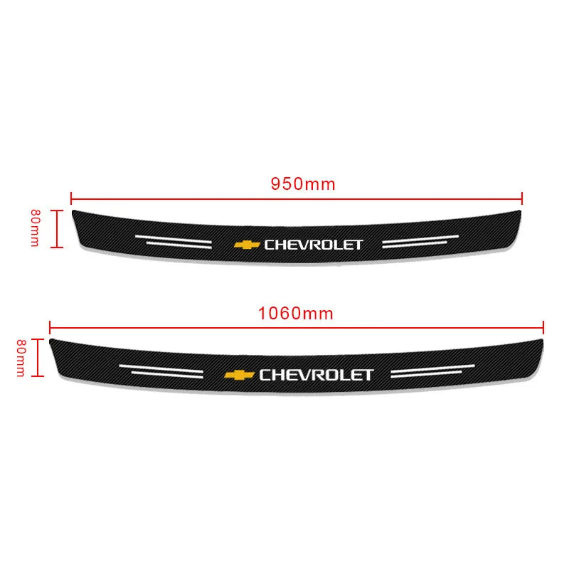 Carbon Fiber Car Rear Bumper Trunk Guard Protected Sticker for Chevrolet Malibu Captiva Cavalier Onix Aveo Silverado Chevy Tahoe