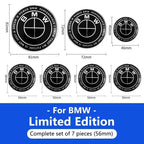 1/4/7pcs 81 72 46 56 68mm Car Front Rear Logo Wheel Hub Center Cover Steering Wheel Center Stickers For BMW X1 X3 X5 X6 E46 E90