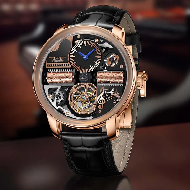 PINDU Watch New TOP Men Mechanical Watch Godfather Fashionable Classic Series 45.5MM Wristwatches Men M2791B