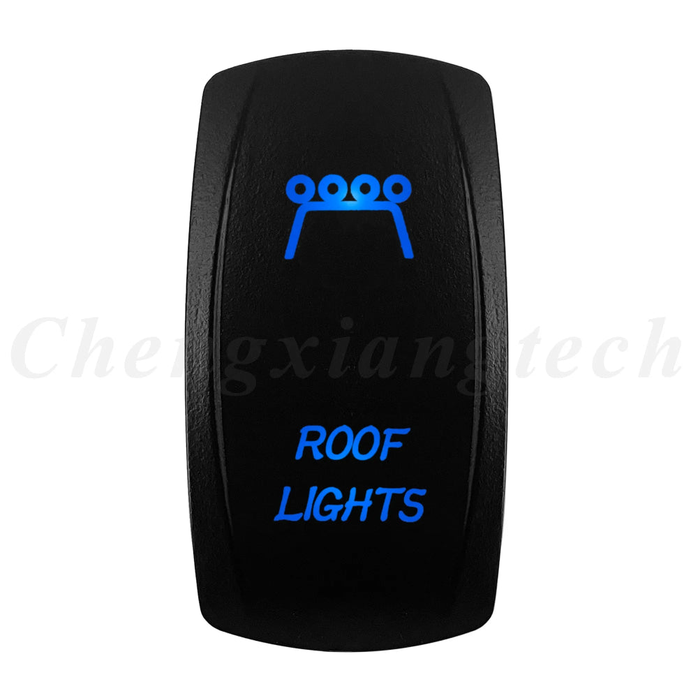 12V 20A Blue Led Car Boat Laser Rocker Switch ON OFF, (ON) OFF, ON OFF ON, (ON) OFF ON, (ON) OFF (ON) Waterproof