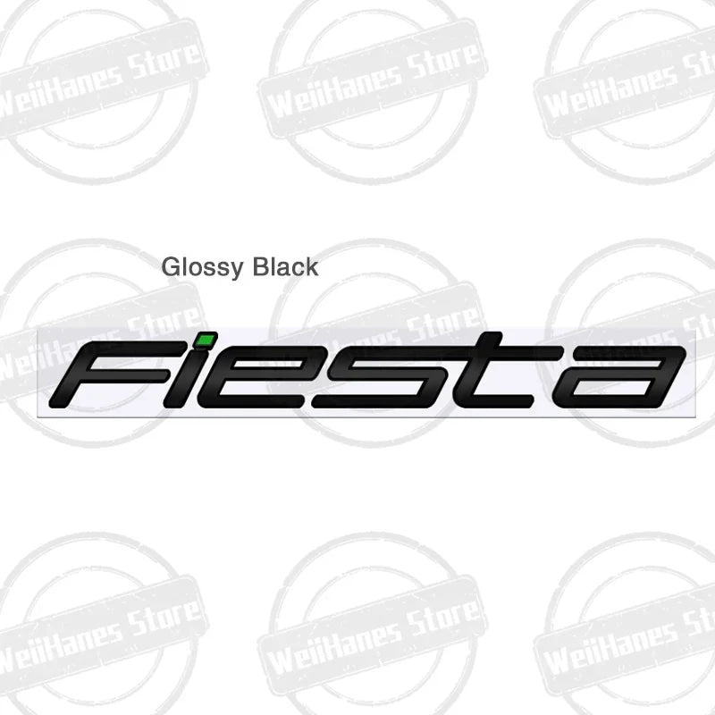 Metal 3D For Ford Fiesta Edge Badge Letter Logo Car Rear Trunk Body Sticker Emblem Glossy Black Accessories