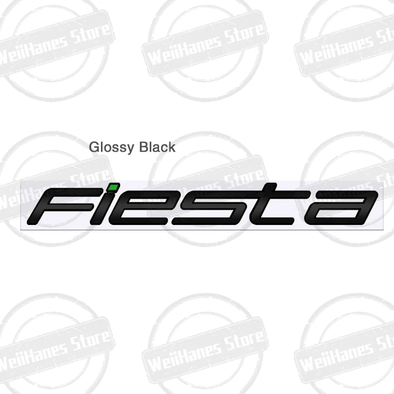 Metal 3D For Ford Fiesta Edge Badge Letter Logo Car Rear Trunk Body Sticker Emblem Glossy Black Accessories