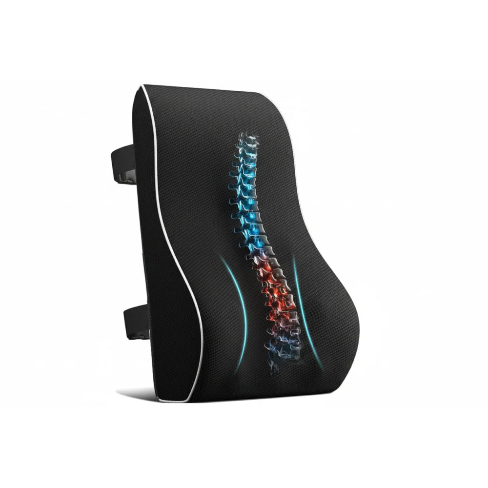 Car Seat Office Chair Back Lumbar Support Car Waist Rest Rebound Memory Foam Cushion Pad Back Lumbar Cushion for Car Driver