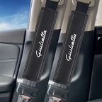 Car Seat Belt Nappa Leather Belt Shoulder Covers Interior For Alfa Romeo Giulia Stelvio Giulietta MITO Auto Accessories
