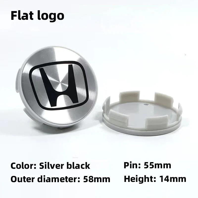 4Pcs 58mm Anti Dust Car Wheel Hub Center Caps for Honda Civic CRV Accord Fit Jazz HRV Vezel City Odyssey Stepwg Rim Badge Covers
