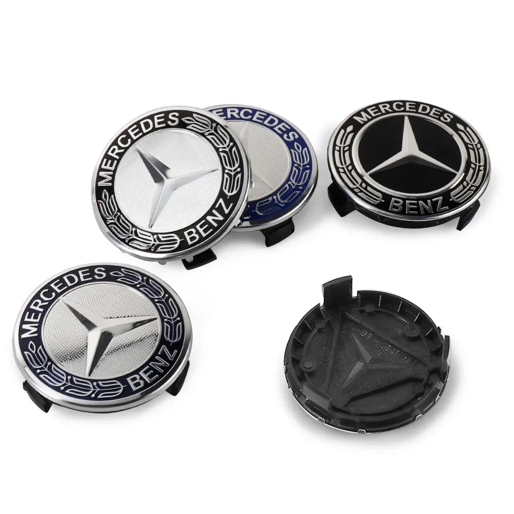 4PCS 75MM Car Wheel Center Hub Caps Tire Rim Covers Auto Accessories For Mercedes Benz CLA A180 W108 AMG CLK W201 W212 W213 W220