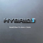3D Metal HYBRID Logo Side Fender Rear Trunk Emblem Badge Car Sticker Decals For Toyota Prius Camry Crown Auris Rav4s TRD