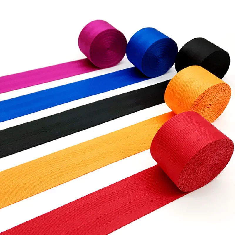 3.6meter Car Seat Belt Webbing Polyester Seat Lap Nylon Safety Strap 48MM Width Car Seat Conversion Car Accessories DIY