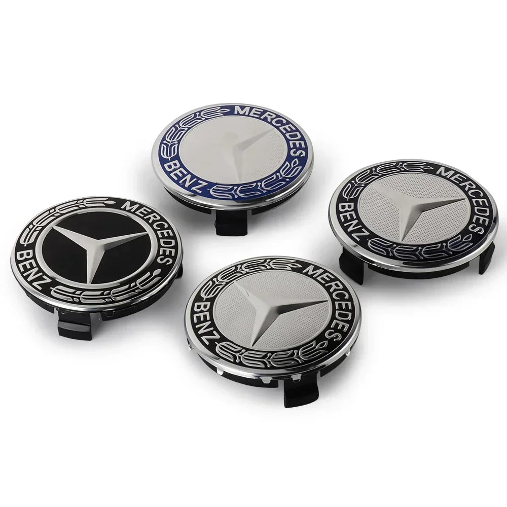 4PCS 75MM Car Wheel Center Hub Caps Tire Rim Covers Auto Accessories For Mercedes Benz CLA A180 W108 AMG CLK W201 W212 W213 W220
