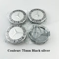 For AMG 4pcs 75MM Car Wheel Center Hub Caps Covers Mercedes Benz A B C S Class AMG GLA CLA GLC W176 W221 W204 W205 accessories
