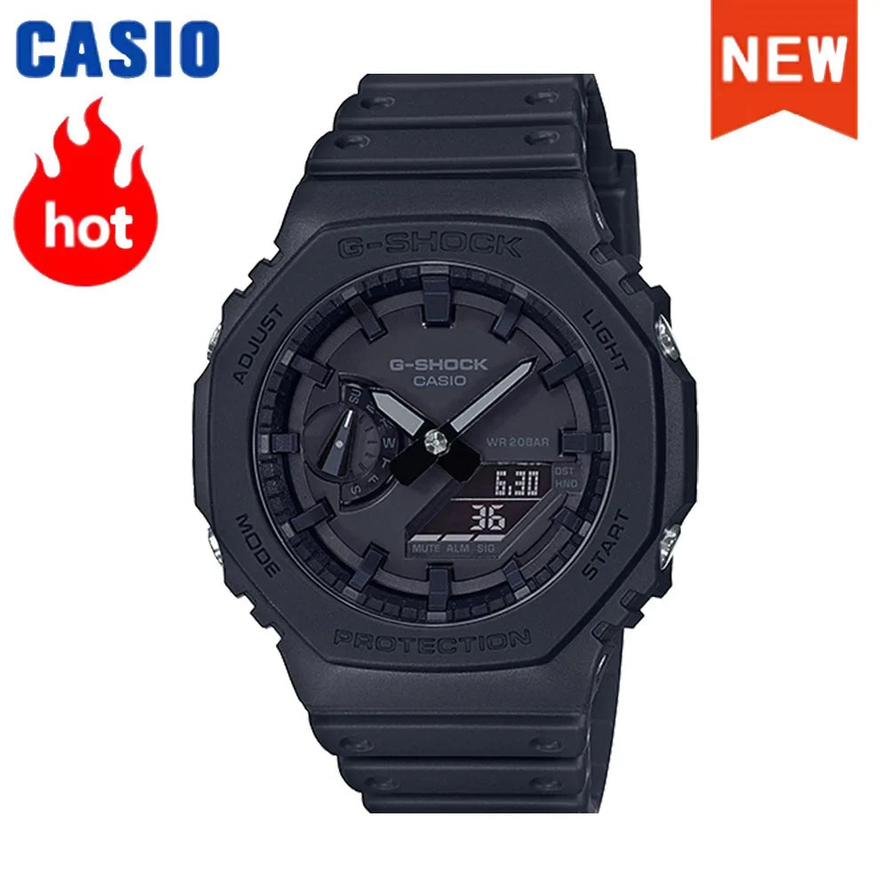 2026 NeW Casio GA-2100 series men's watch Flame Inside trendy sportsmultifunctional fashion anti-shock color disc watch G-SHOCK