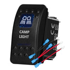12v/24v Blue Led Light 5 Pin On Off SPST Rocker Switch 7 Pin On Off On ARB Carling Style Car Boat Waterproof Push Switch