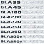 Car Tail Trunk Letters Logo Emblem Badge Sticker For Mercedes Benz GLA Class 4MATIC X156 H247 45 GLA250 GLA200 GLA220d GLA250e