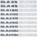 Car Tail Trunk Letters Logo Emblem Badge Sticker For Mercedes Benz GLA Class 4MATIC X156 H247 45 GLA250 GLA200 GLA220d GLA250e